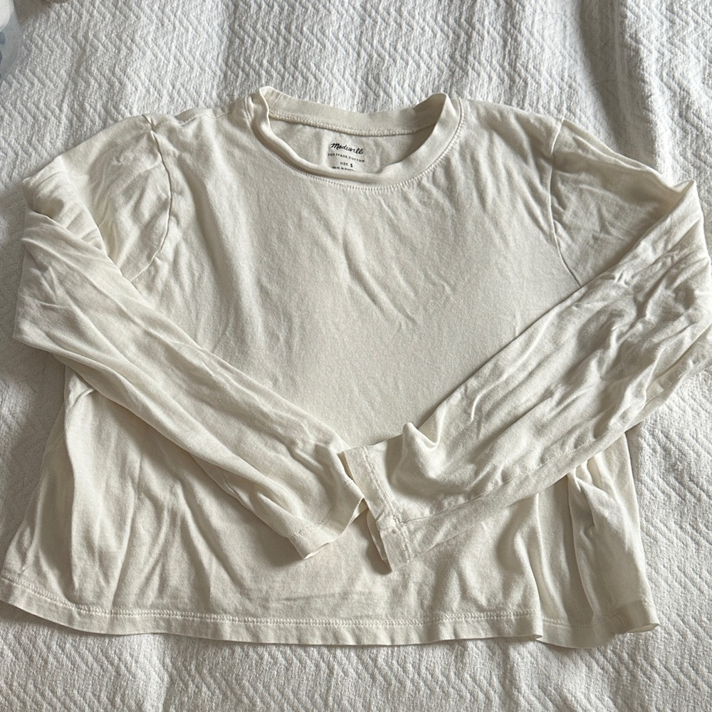 Madewell Softfade Cotton Tee in Cream